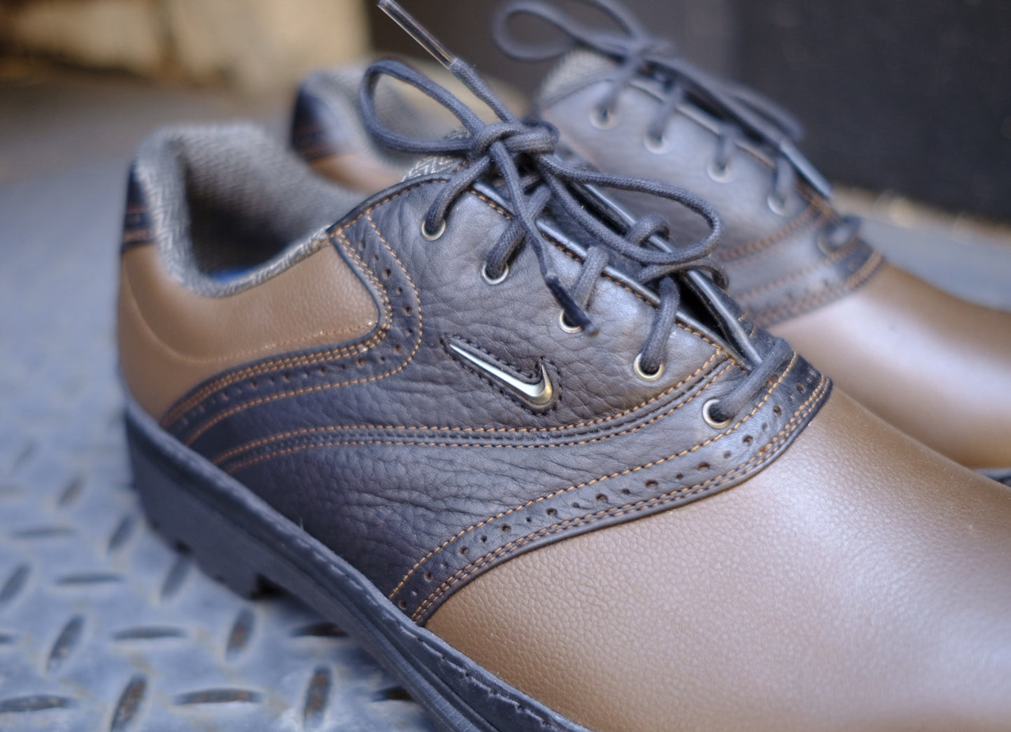 reconstructed nike golf derby shoes - m us 8.5