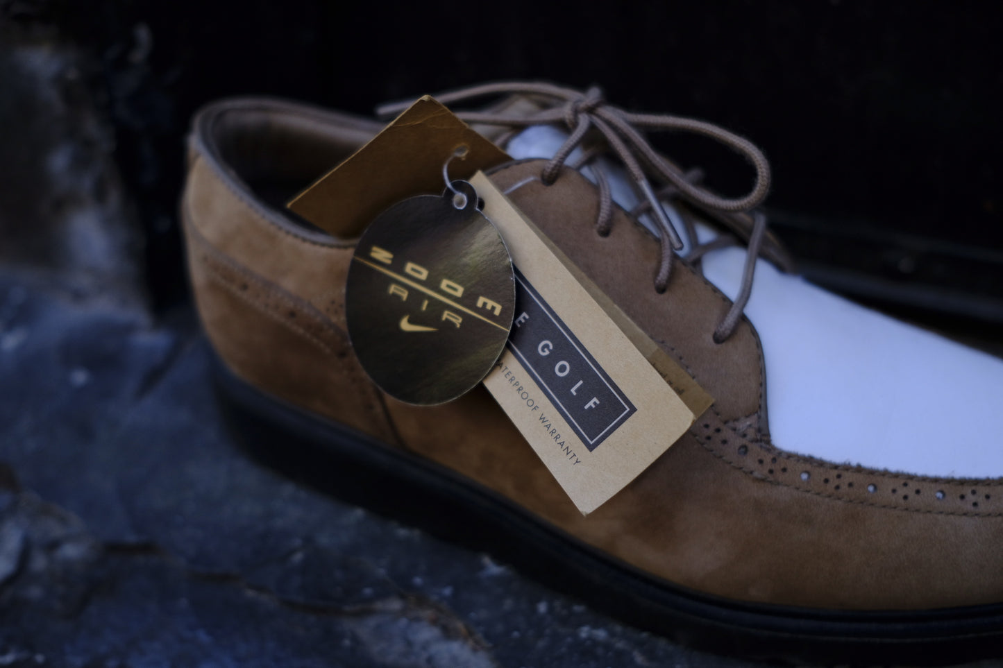 reconstructed 1997 nike golf derby shoes - m us 8.5