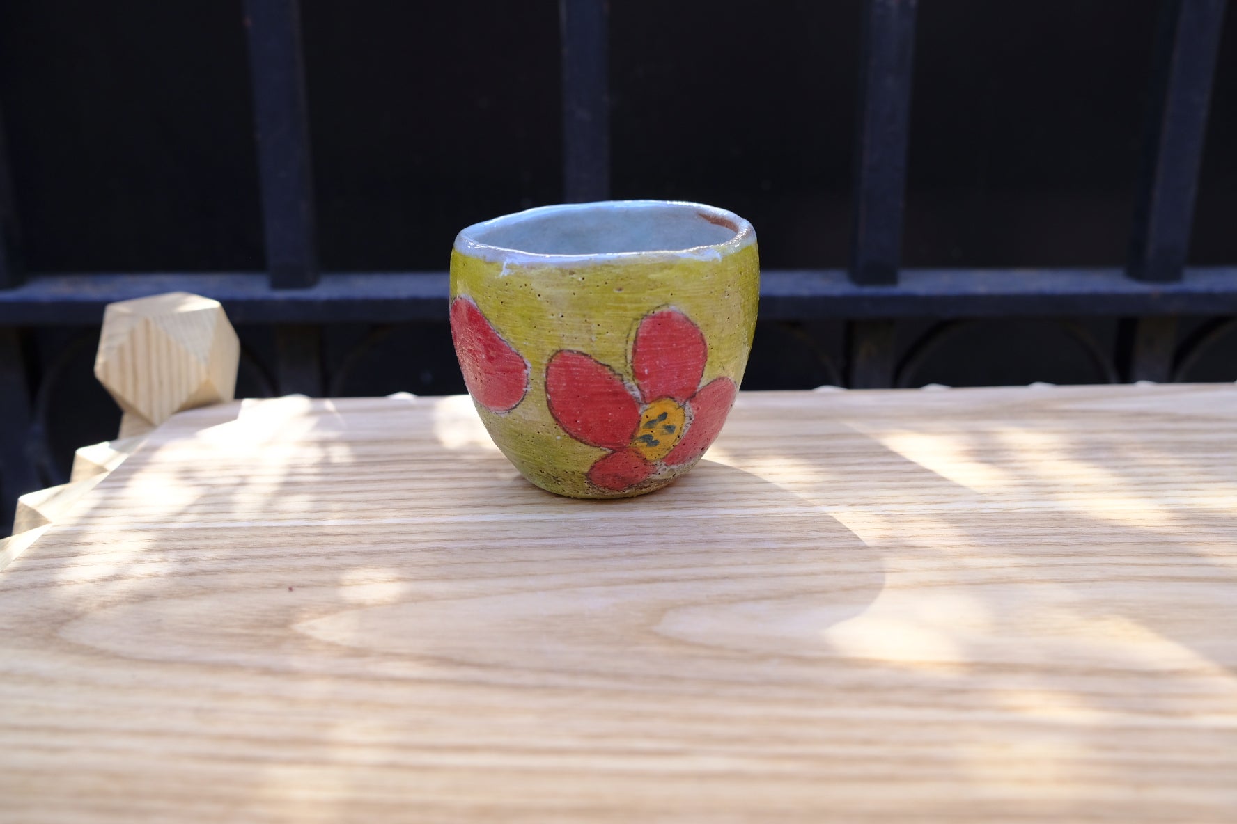 red / yellow flower cup