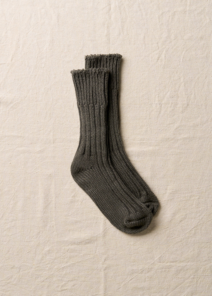 organic cotton low gauge socks in black