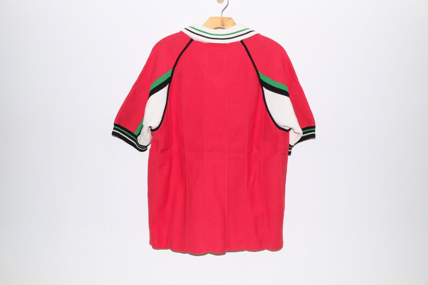 knitted soccer jersey in red