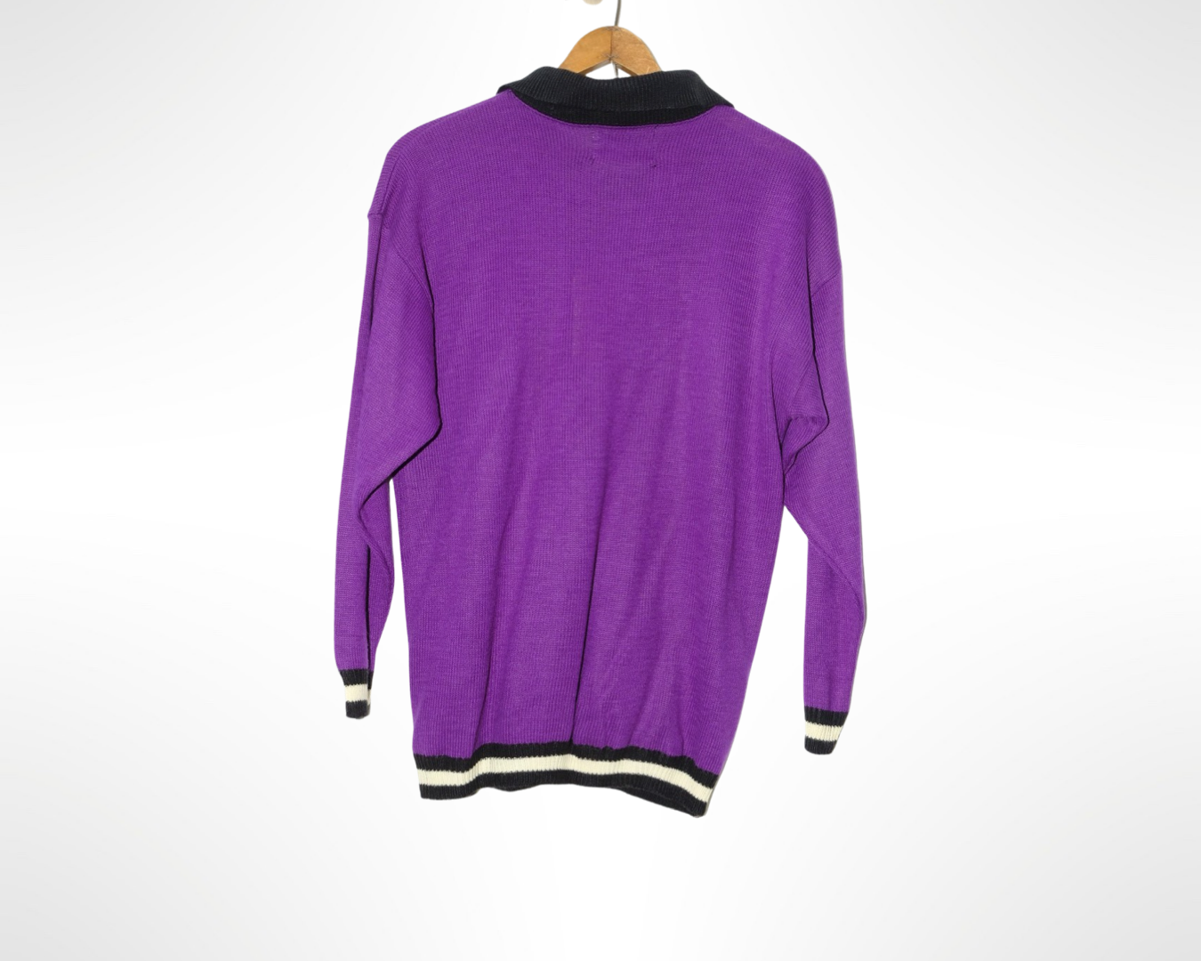 purple knit rugby
