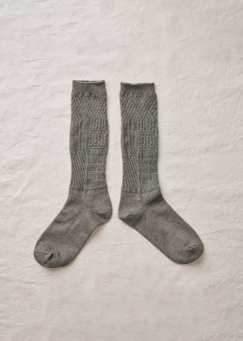 organic cotton blended yak knitting patterns socks in dark grey