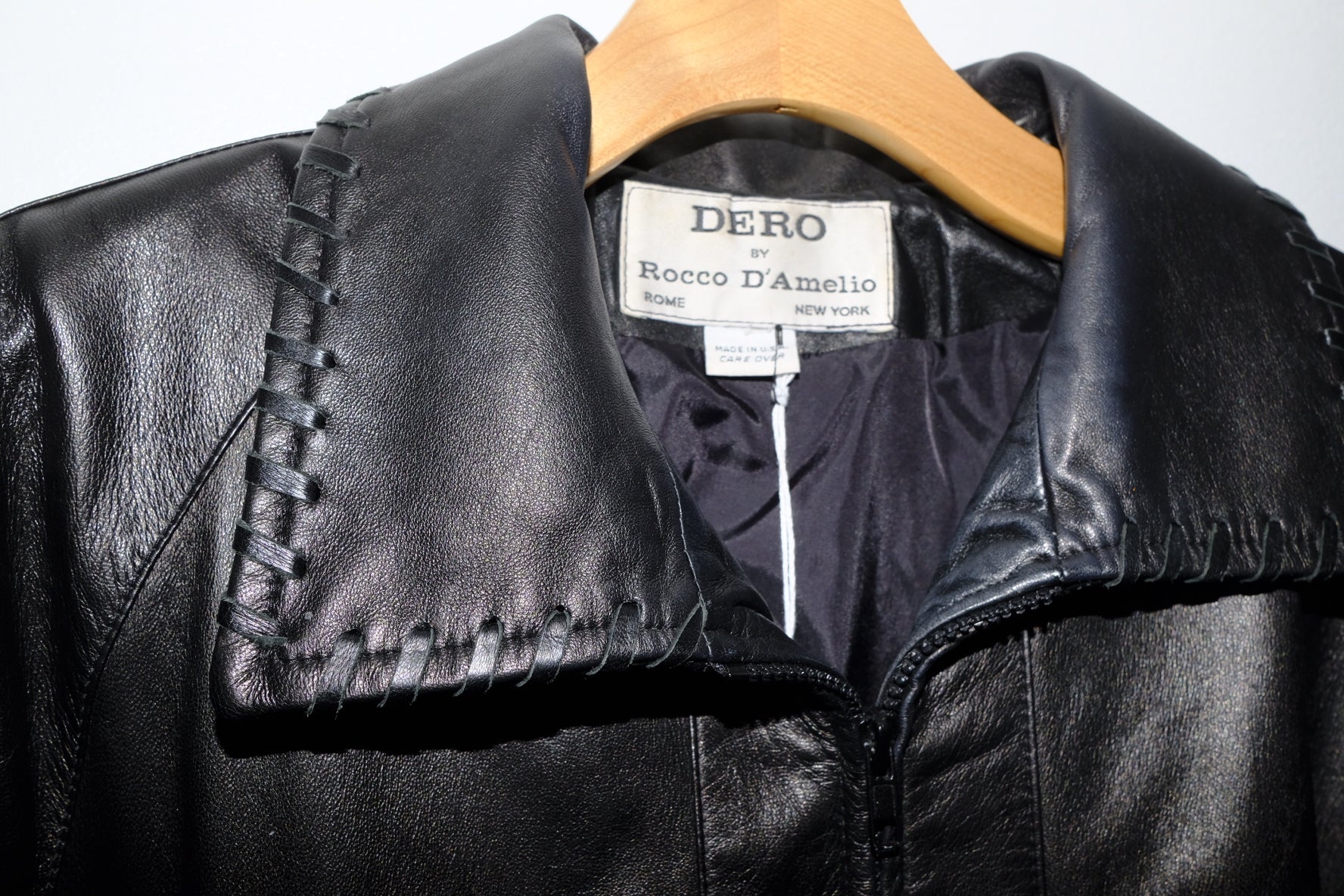 80s rocco d'amelio leather jacket made in usa