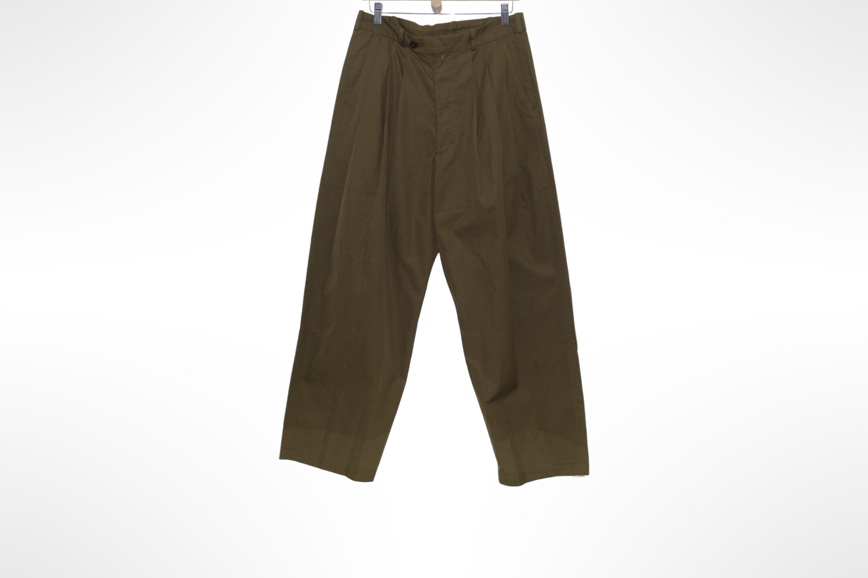 triple tuck wide pant in olive