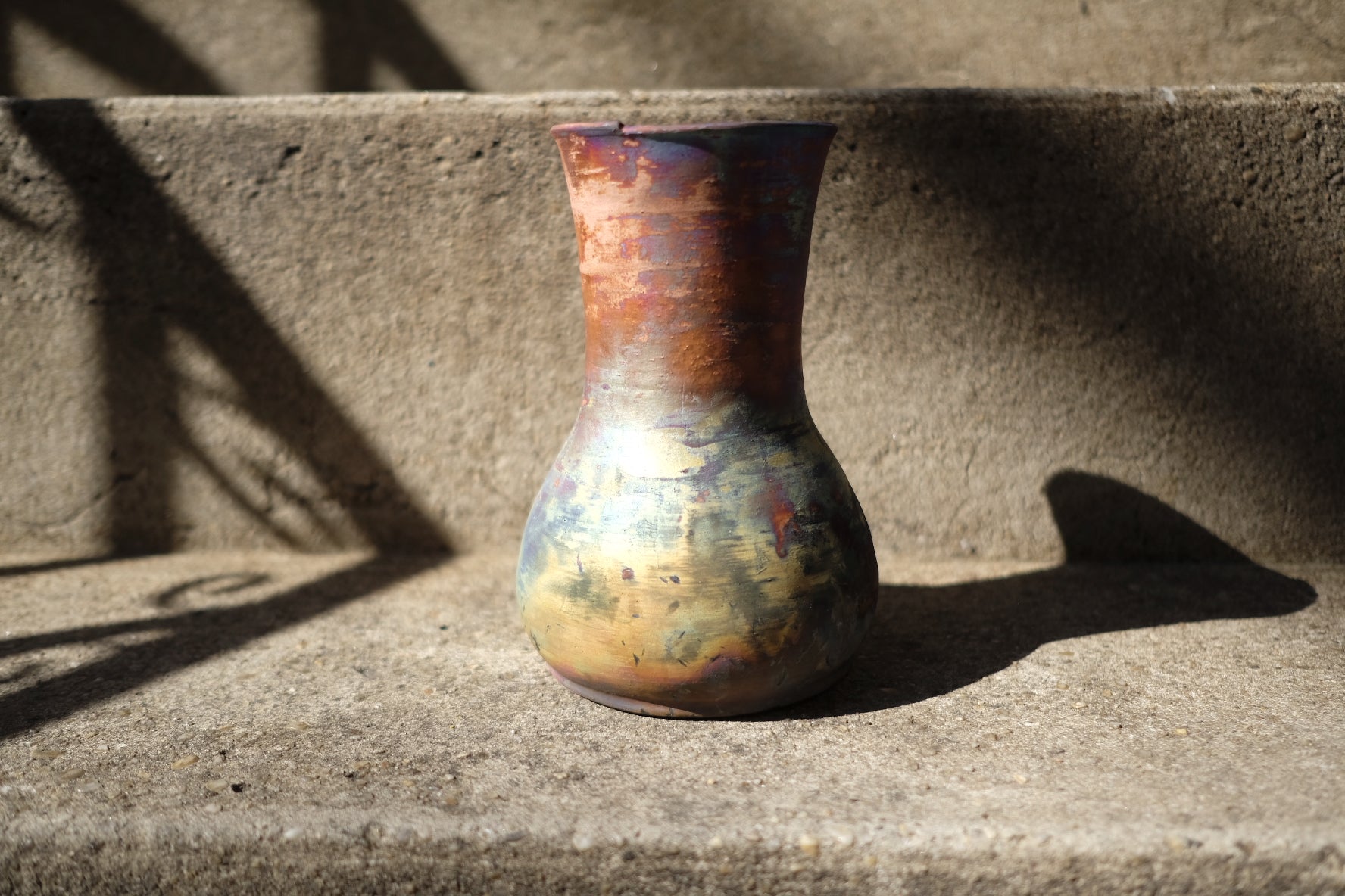 patagonian hand molded copper vase - medium