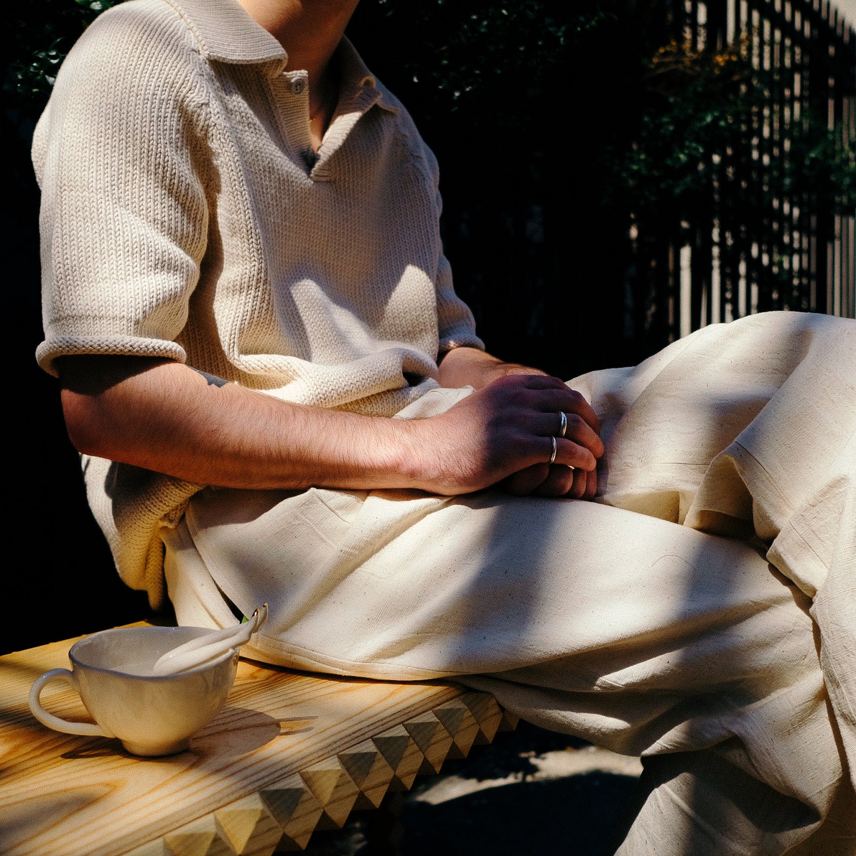 summer knit in undyed
