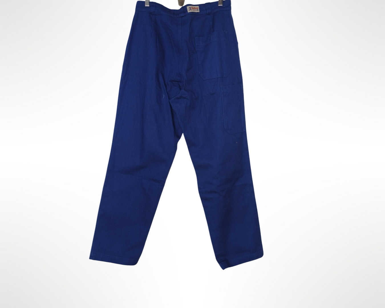 twill chore pants in cobalt