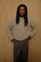 "gunte" knit sweater in beige