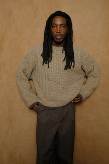 "gunte" knit sweater in beige