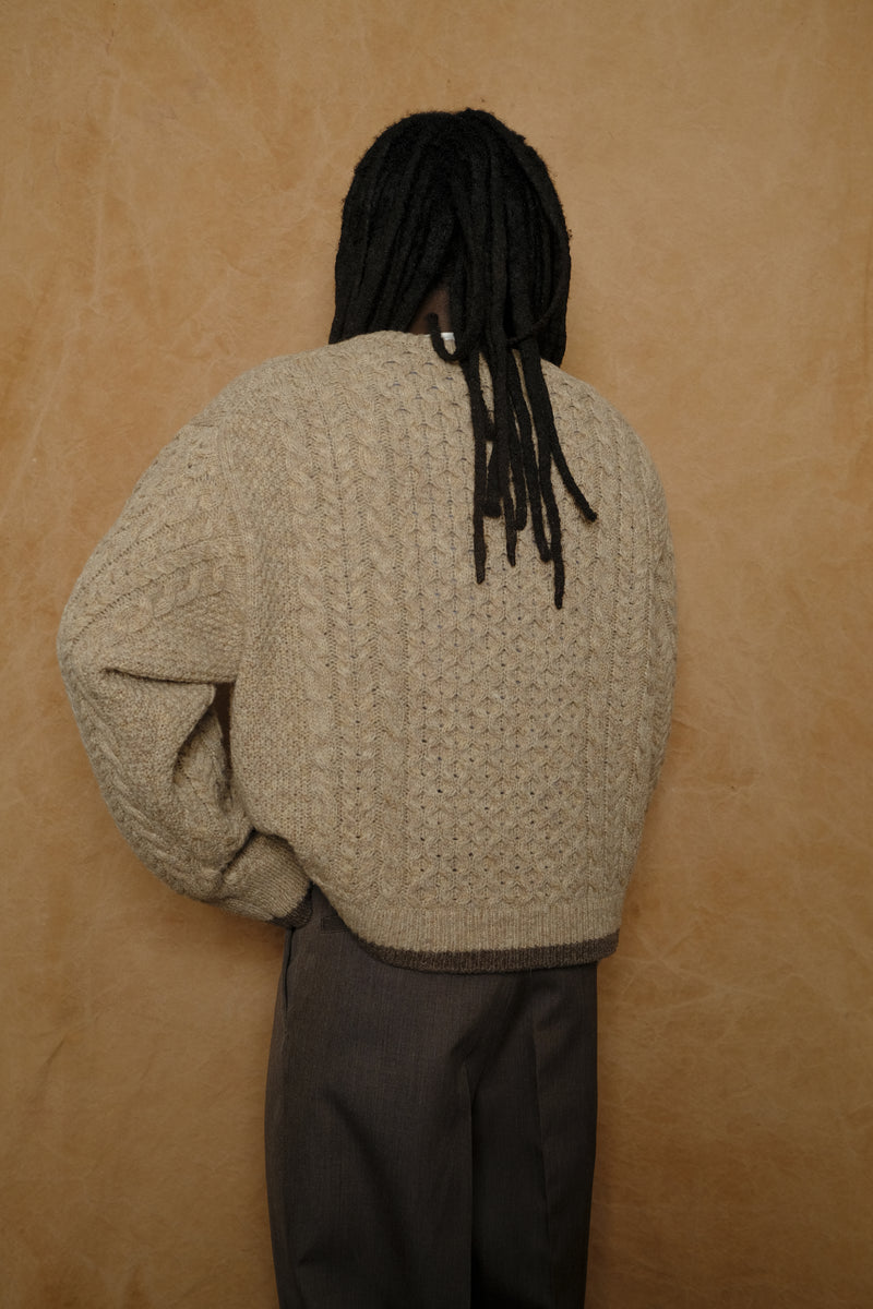 "gunte" knit sweater in beige