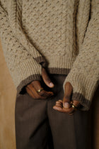 "gunte" knit sweater in beige
