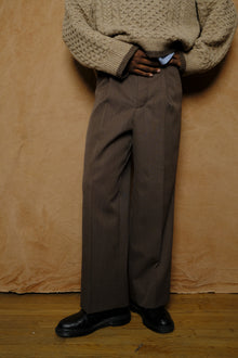 tarp wool slacks "gaba" in brown