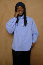 "shoulder gather" ordinary shirt in sax