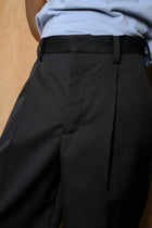 tarp wool slacks "gaba" in black stripe