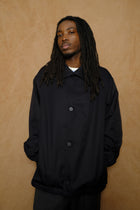 cotton gabardine blouson in dark navy