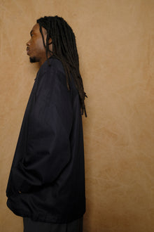 cotton gabardine blouson in dark navy