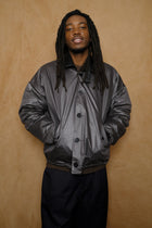 liv collared bomber in grey / black