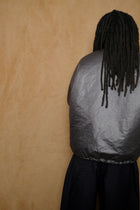 liv collared bomber in grey / black