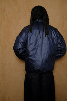 liv collared bomber in blue on blue