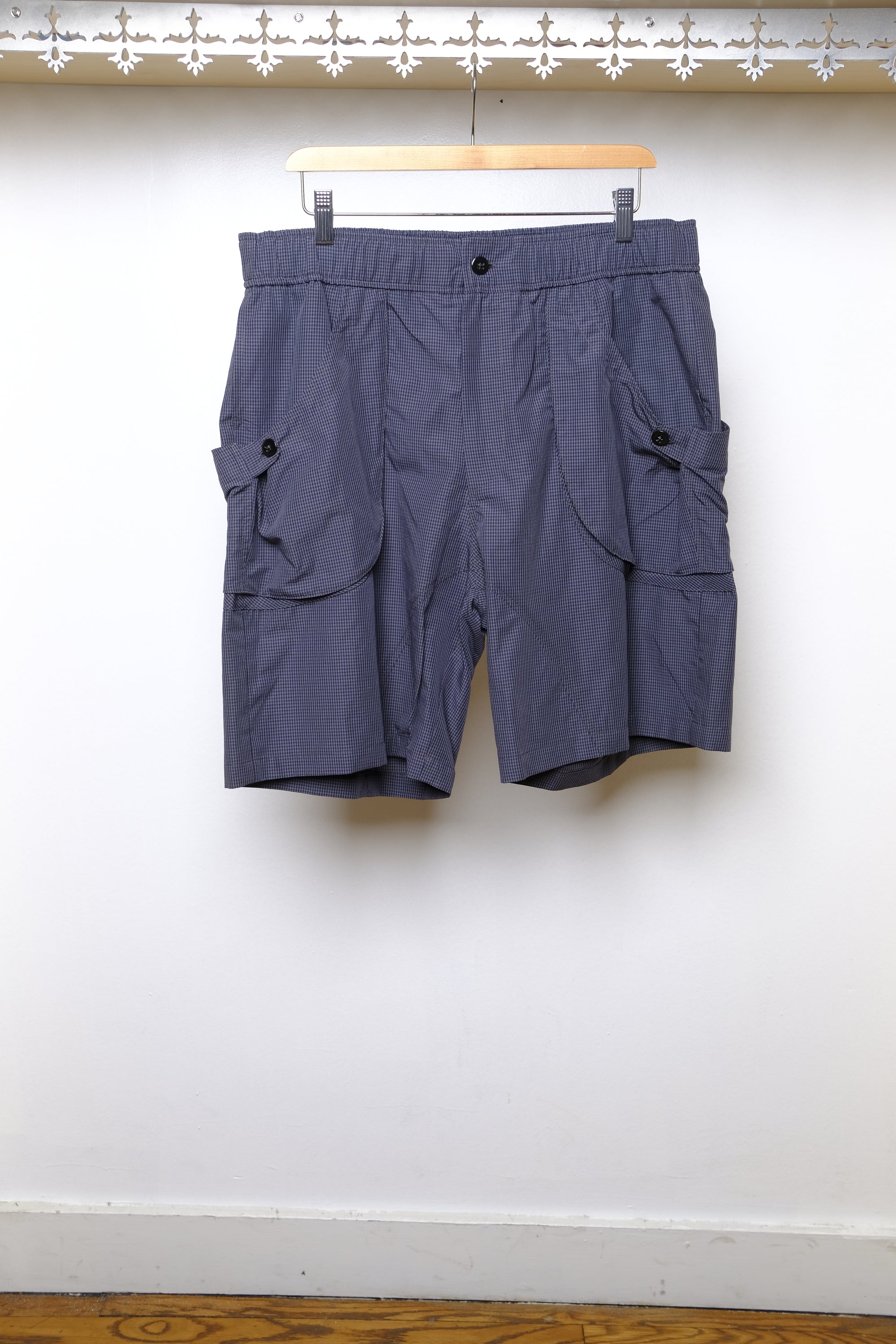 osage short in navy jacquard