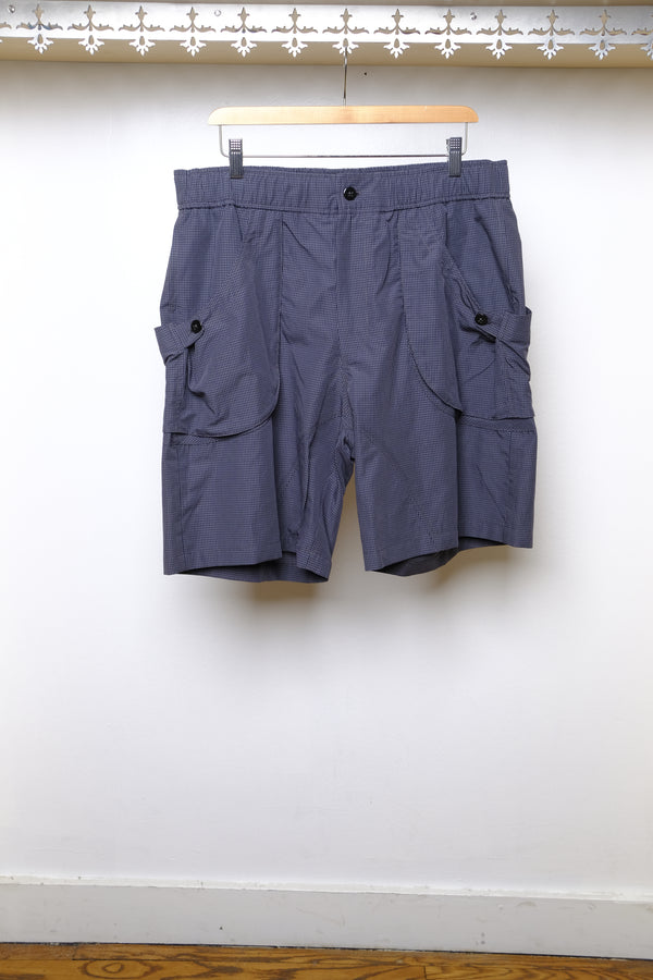 osage short in navy jacquard