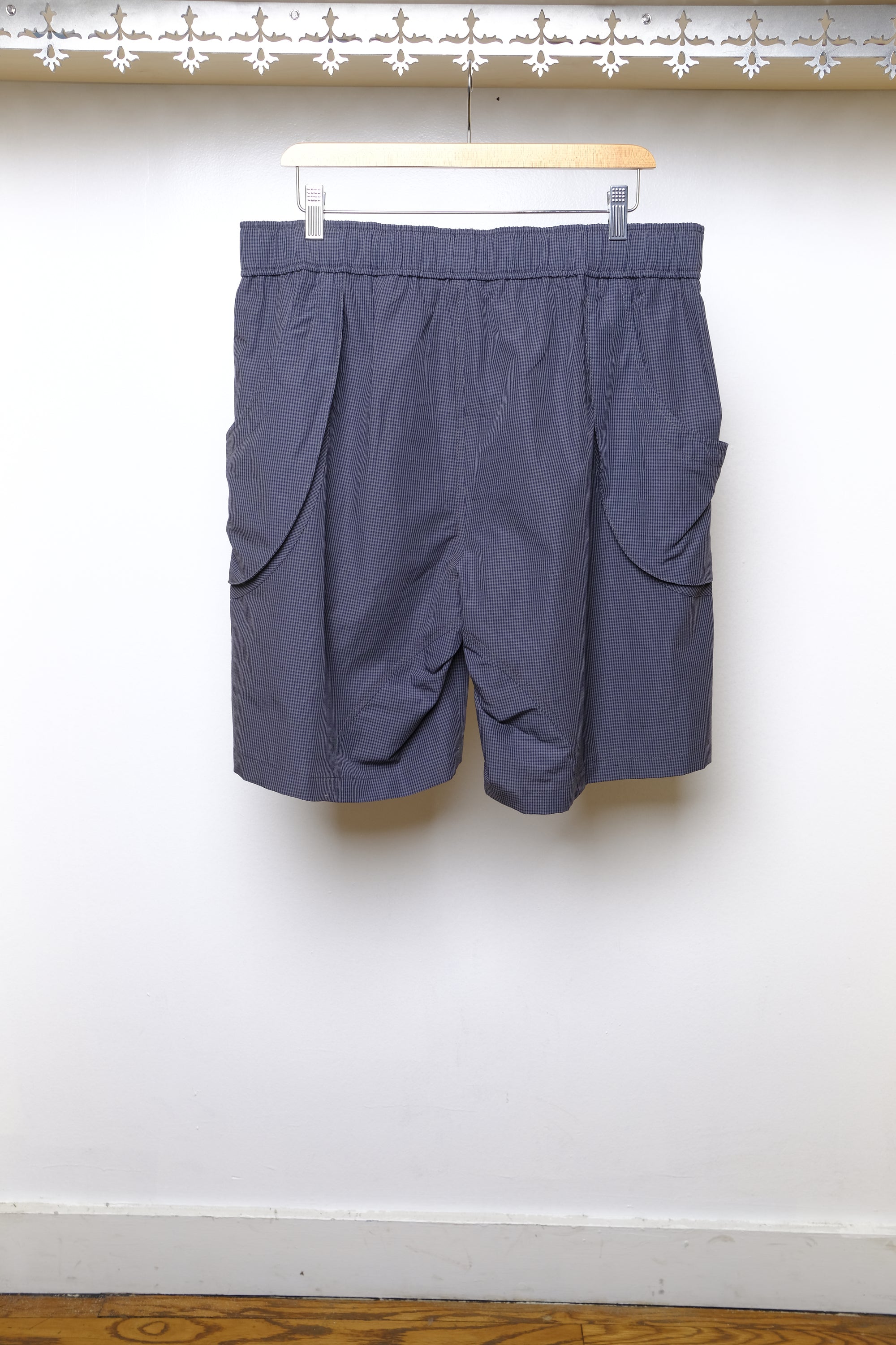 osage short in navy jacquard