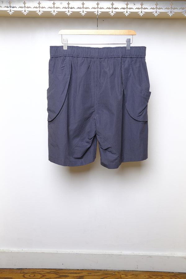 osage short in navy jacquard
