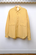 cropped river shirt in canary