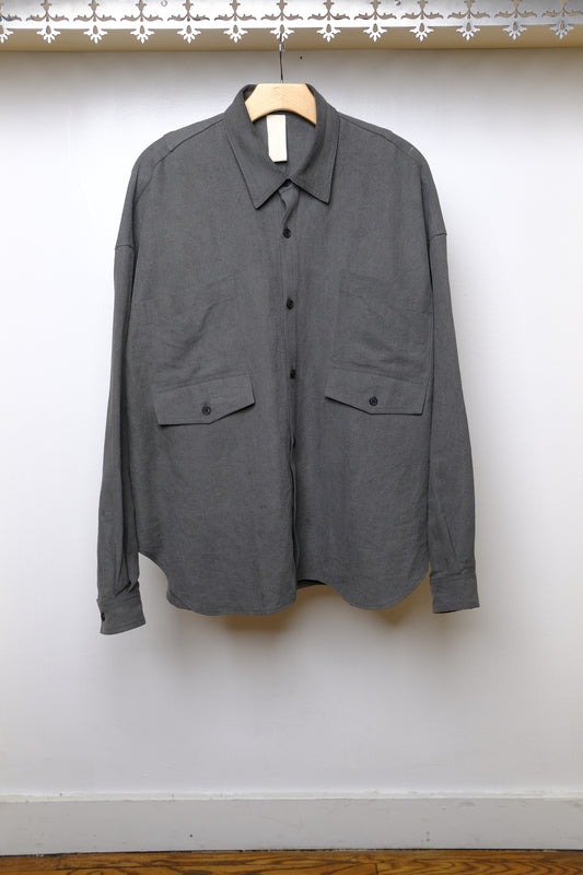 cropped river shirt in paper