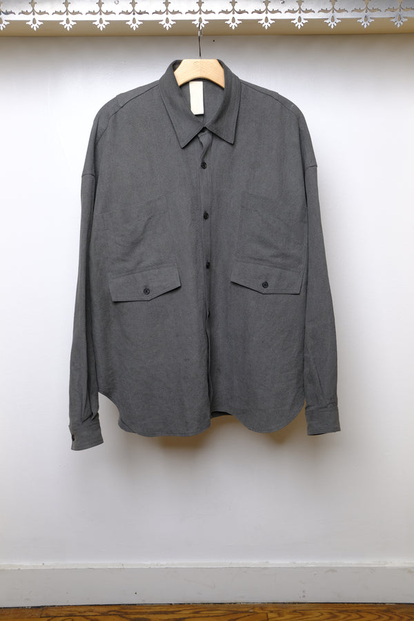cropped river shirt in paper