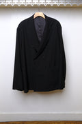 tropical wool double breasted in black