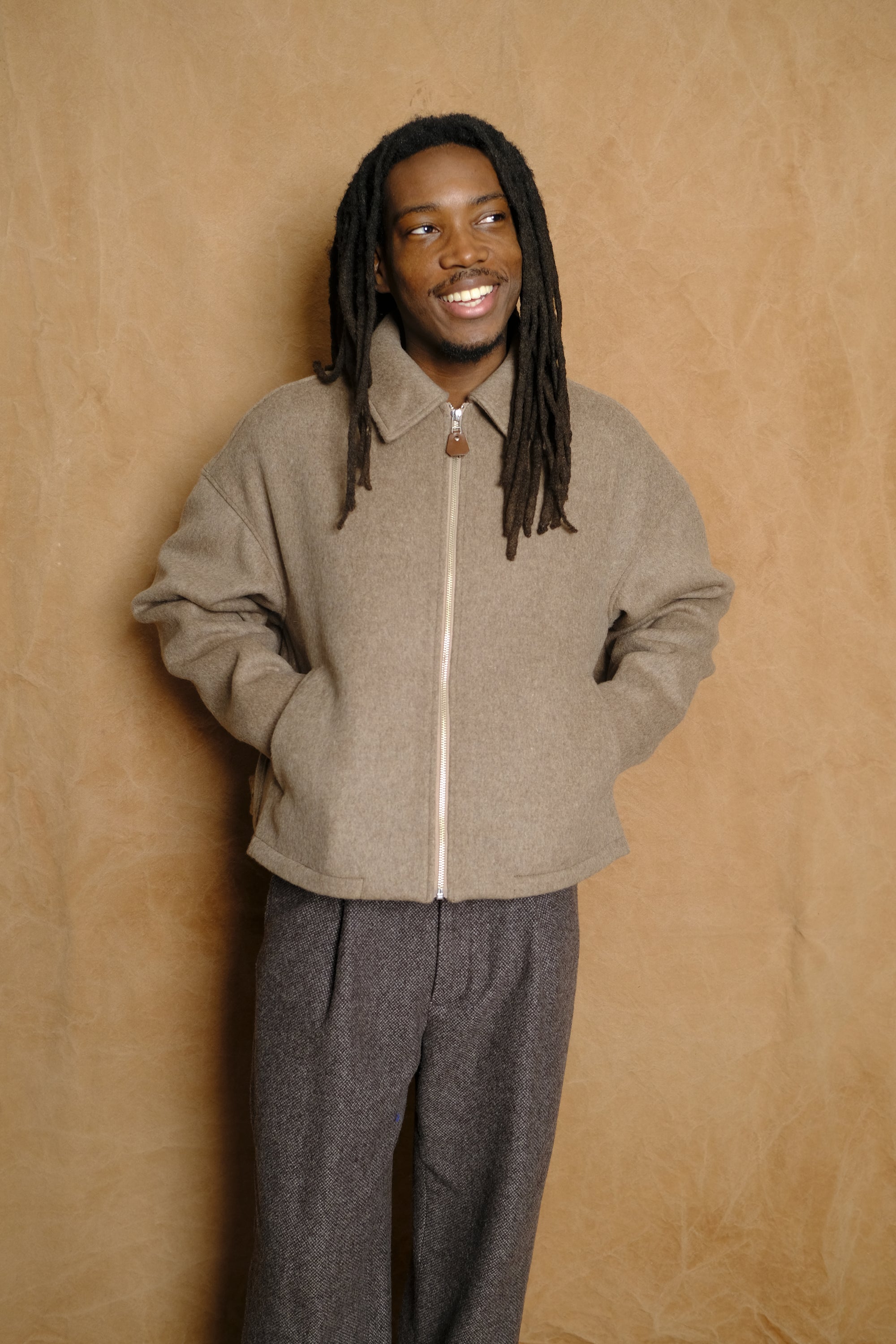 forman wool jacket in beige