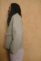 airport jacket in oat melton