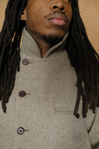 airport jacket in oat melton