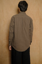office shirt in naturally dyed foxfibre gingham