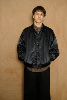 next man nylon jacket in black