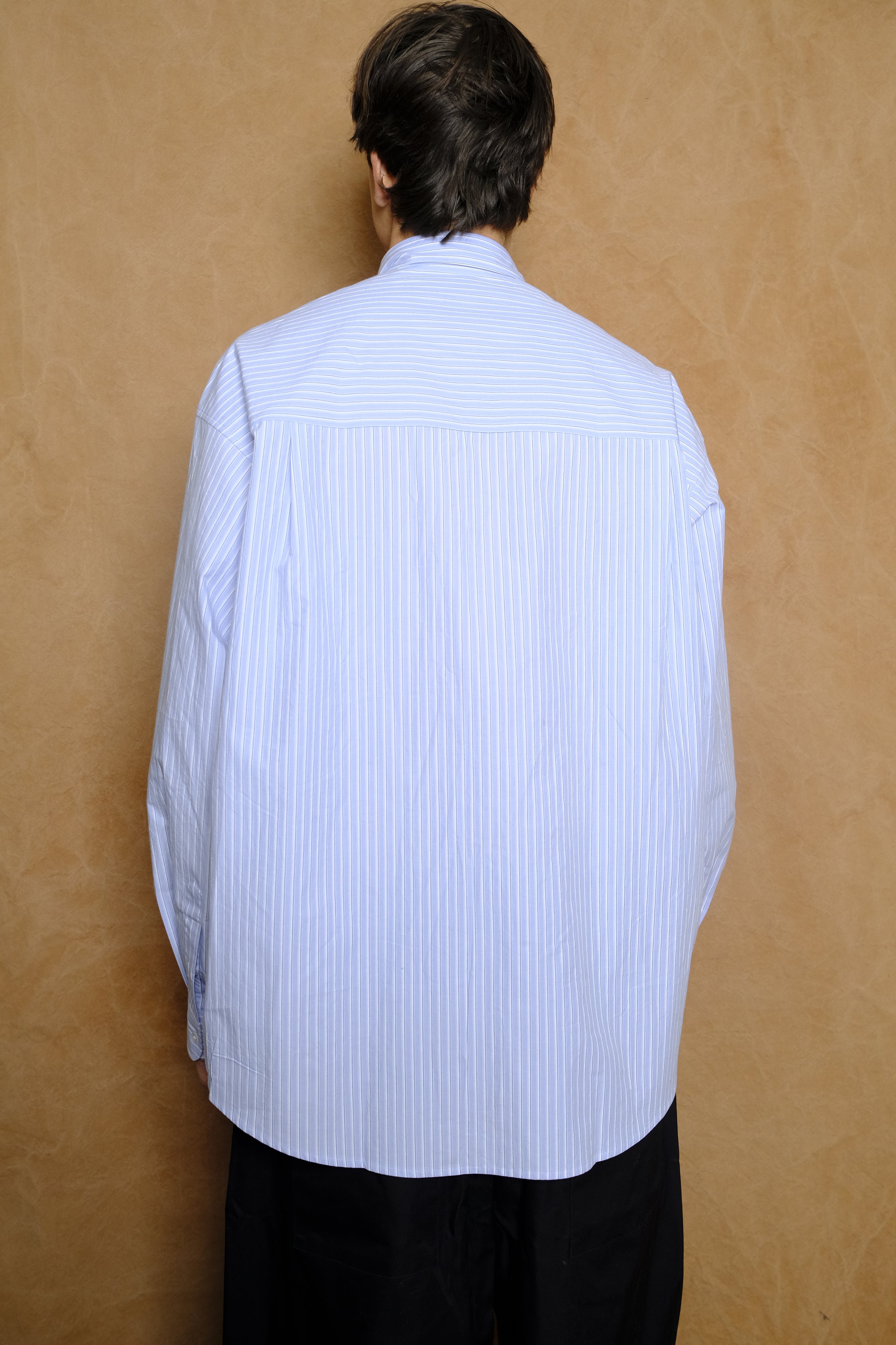 stripe typewriter cotton shirt