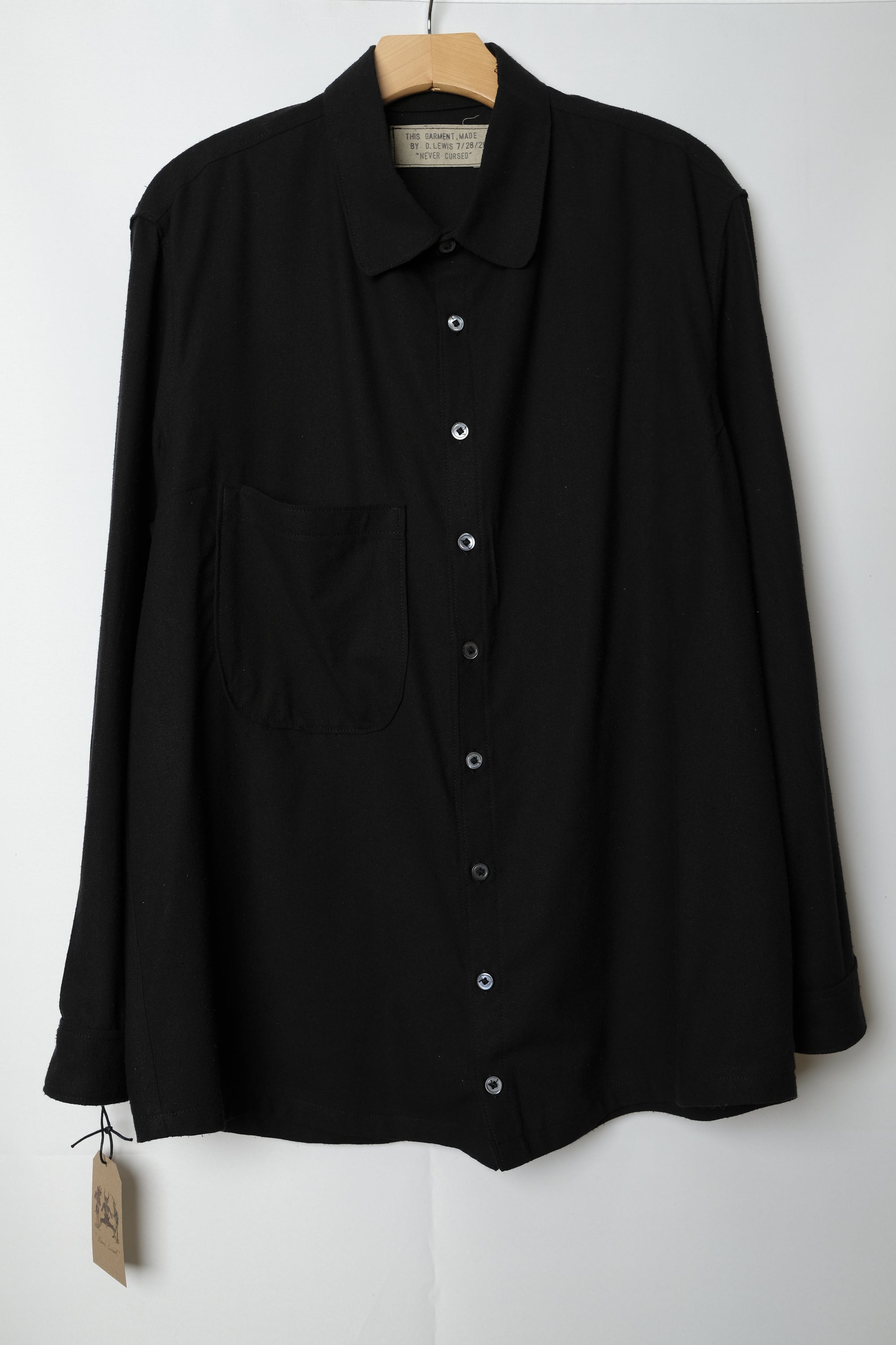 left hand oxford shirt in raw silk