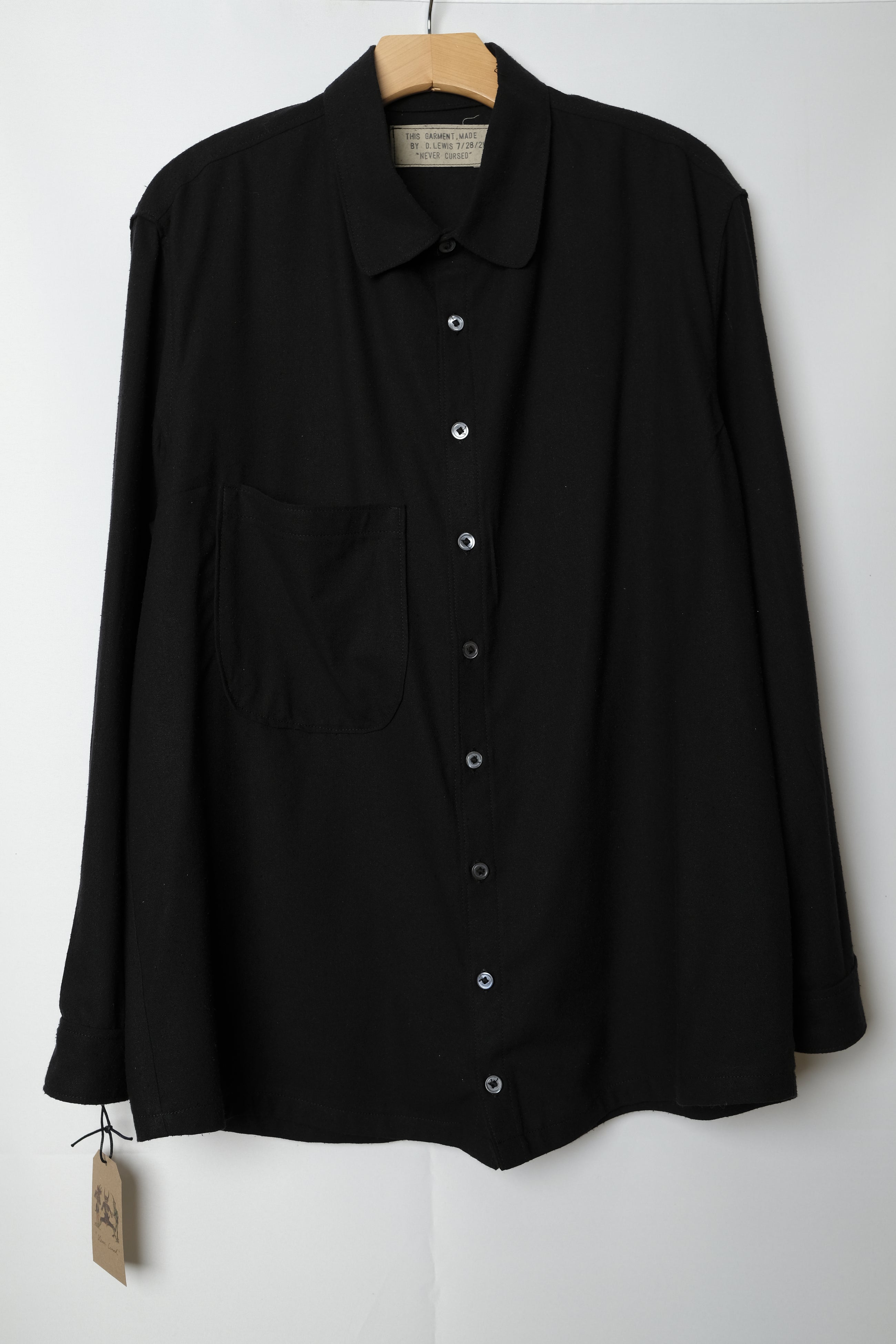 left hand oxford shirt in raw silk