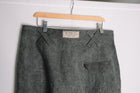 double pleat trouser in binchotan dyed linen/washi poplin