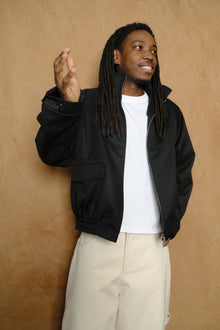 ji jacket in black cotton drill