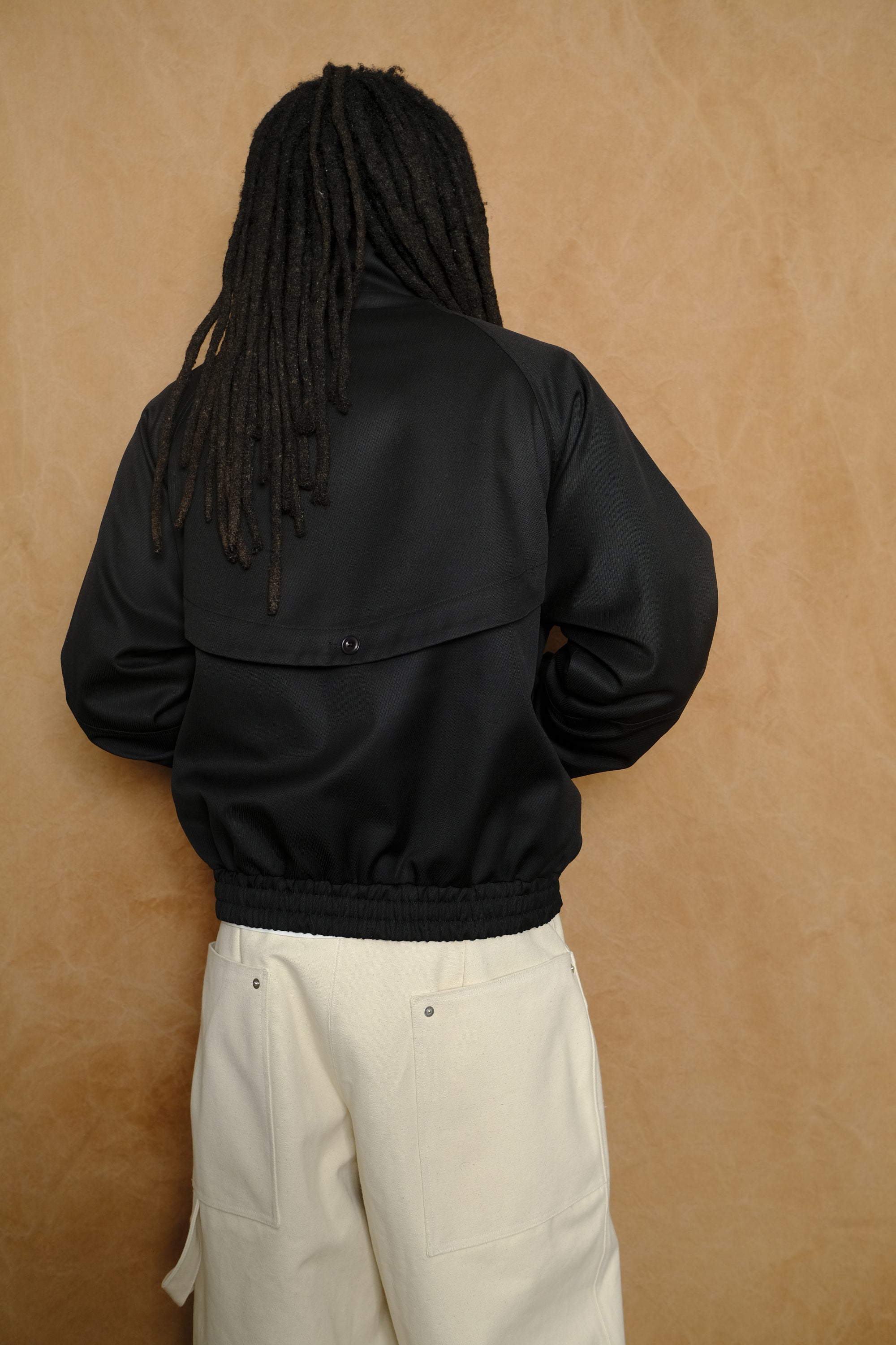 ji jacket in black cotton drill