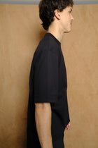 cross stitch t-shirt in black cotton