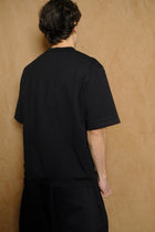 cross stitch t-shirt in black cotton