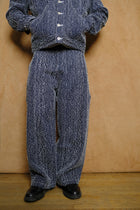 welt trouser in indigo needle punch denim