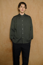 shirt jacket b in charcoal rayon