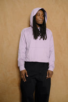 hood pullover c in lavender cotton