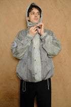 mountain jacket b in sage laminated nylon ripstop