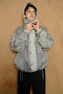 mountain jacket b in sage laminated nylon ripstop